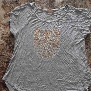 Bedazzled owl blouse